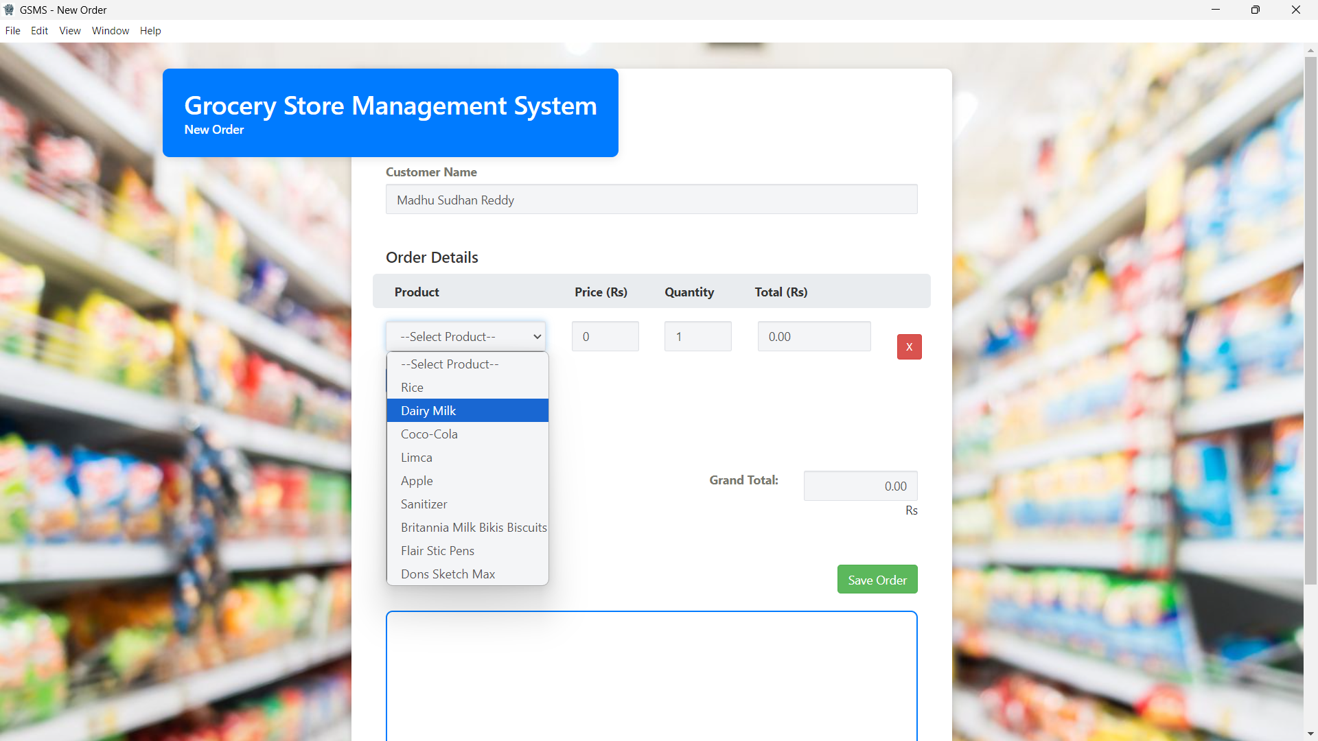 Grocery Management System